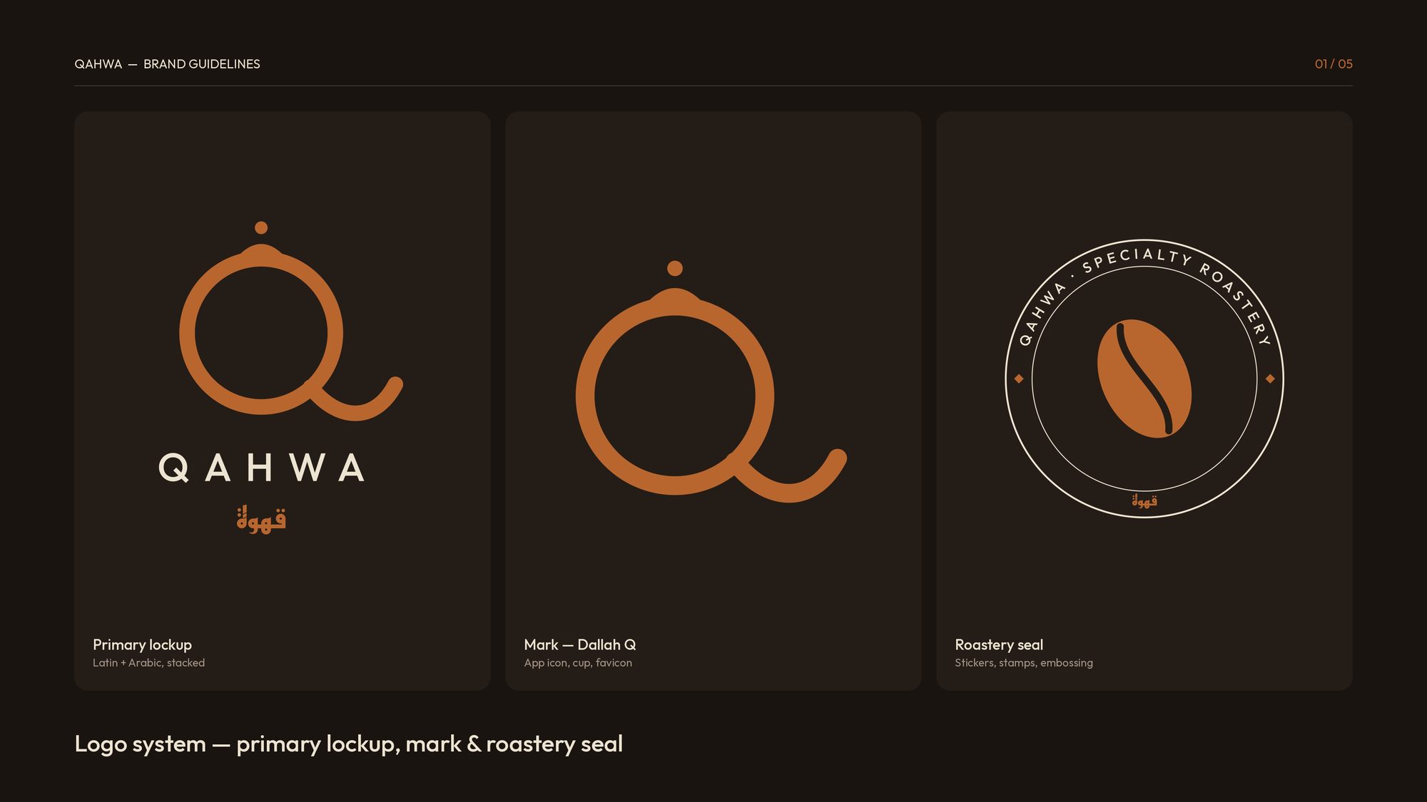 Qahwa — Logo-System