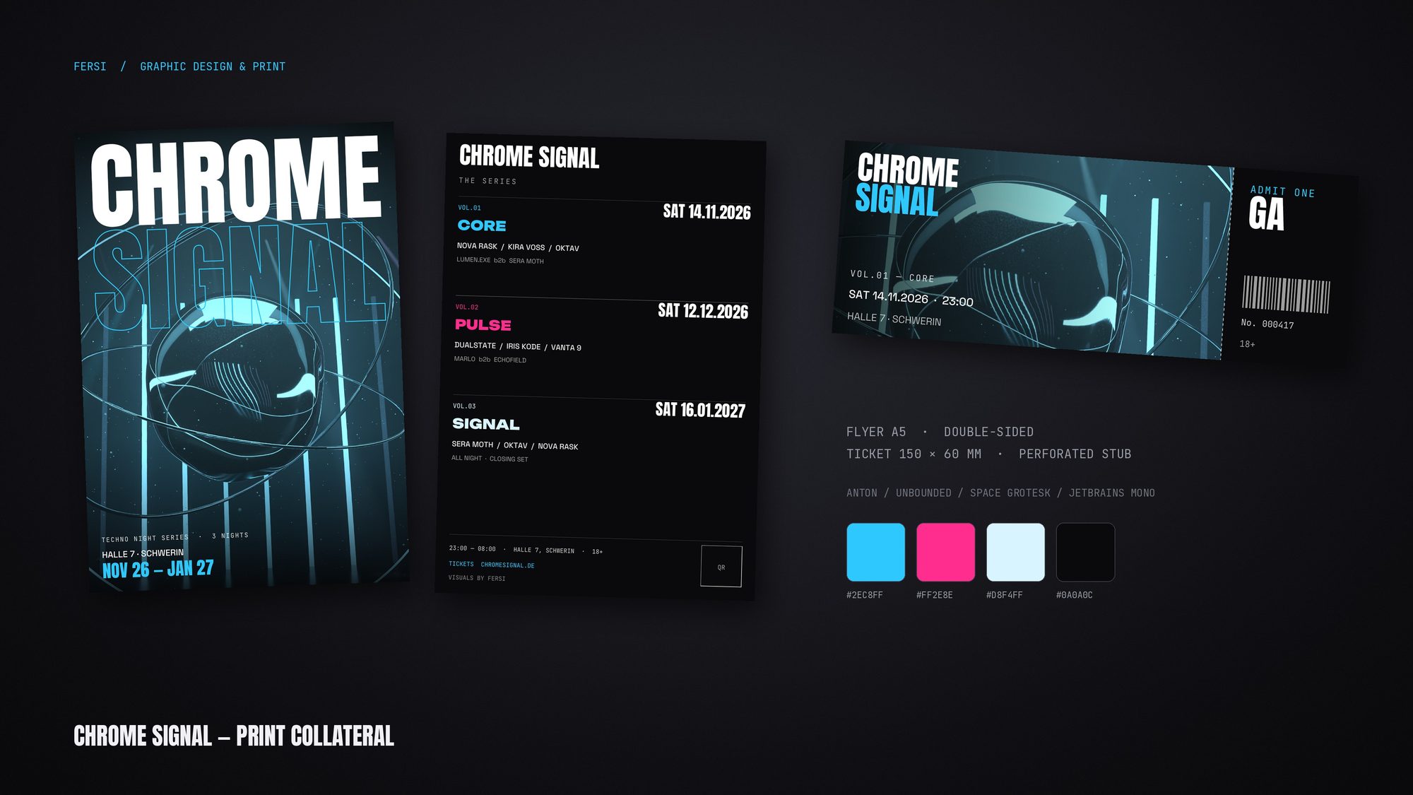 Chrome Signal — Flyer & Ticket