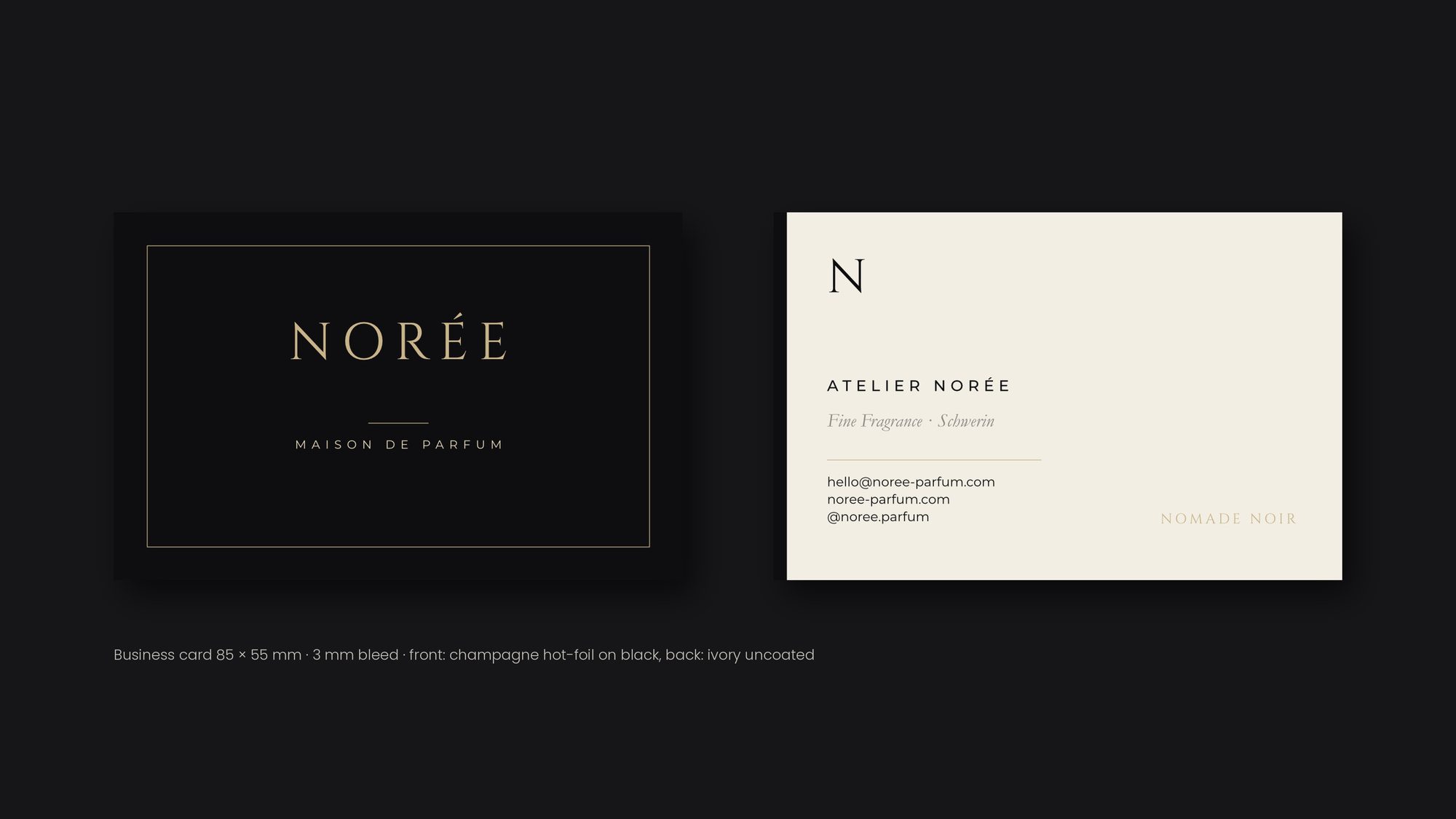 Norée — Print Kit — Visitenkarte